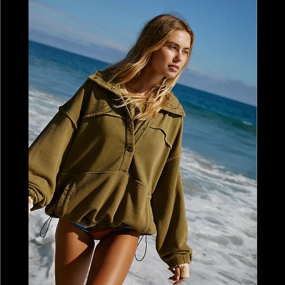 Free People Stash It Sweat It Olive Sweatshirt LIKE NEW! Worn Once!